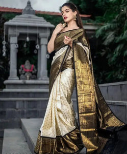 New White Saree Design